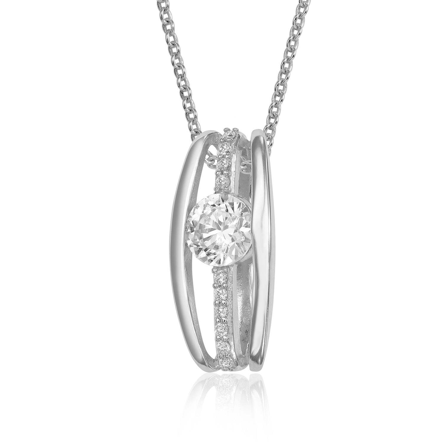 Anhänger „Arctic Astral Orbit“ – aus rhodiniertem 925er Sterling Silber