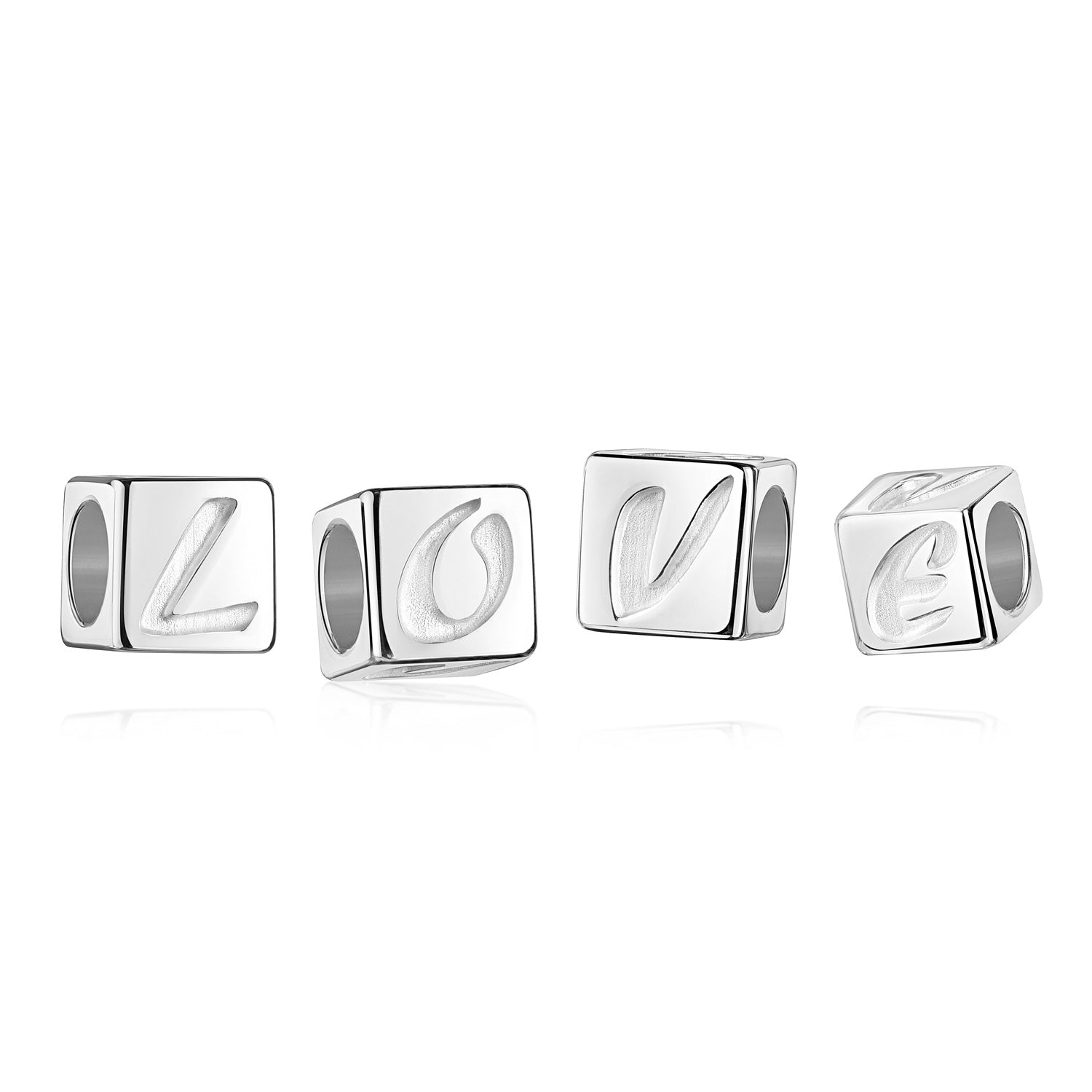 Anhänger „Arctic LOVE Cube“ – Hochglanzpoliertes 925er Sterling Silber