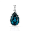 Anhänger „Arctic Ocean Drop“ – London Blue Topas aus rhodiniertem 925er Silber