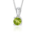 Anhänger „Arctic Peridot“ – 5 mm Peridot, aus rhodiniertem 925er Sterling Silber