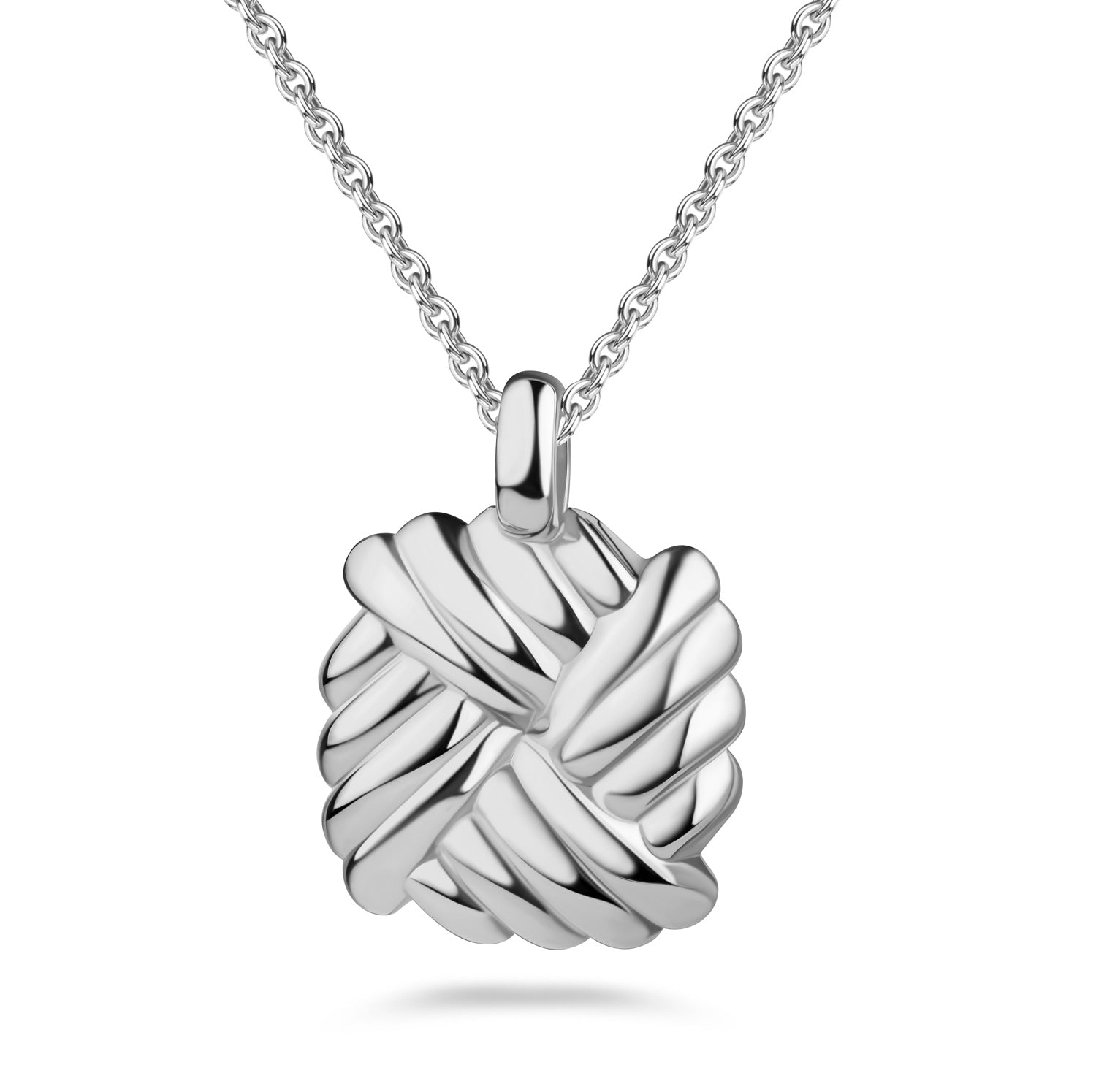 Anhänger „Arctic Woven“ – Hochglanzpoliertes 925er Sterling Silber