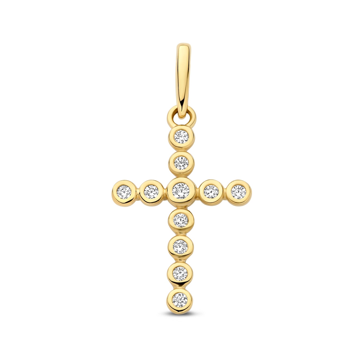 Anhänger „Beaded Cross“ – aus 585er Gelbgold