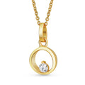 Anhänger „Circle Solitaire“ – aus 333er Gelbgold