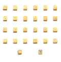 Anhänger „Cube Letter“ – Buchstabe aus 585er Gelbgold