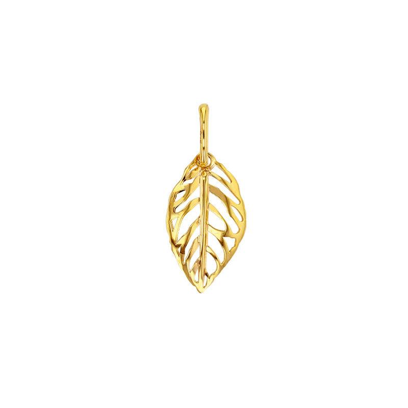 Anhänger „Filigree Leaf“ – aus 375er Gelbgold