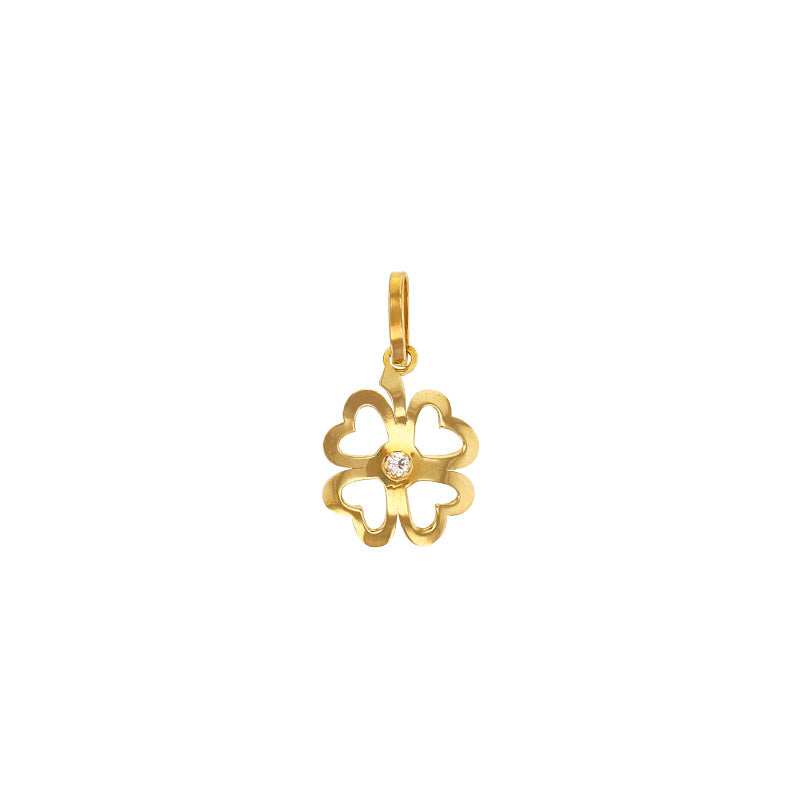 Anhänger „Four-Leaf Love“ – in 750er Gelbgold