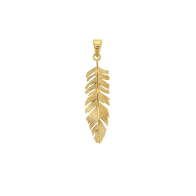 Anhänger „Golden Plume“ – aus 375er Gelbgold