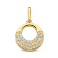 Anhänger „Half-Pavé Circle“ – 585er Gelbgold