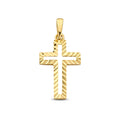 Anhänger „Luminous Cross“ – Diamantiertes Kreuz aus 585er Gelbgold