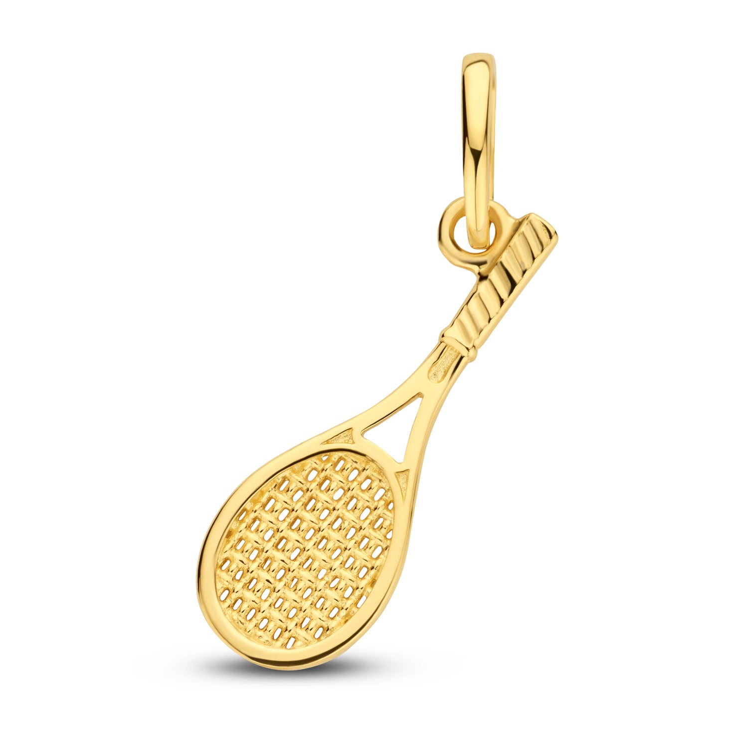 Anhänger „Match Point“ – Tennisschläger aus 585er Gelbgold