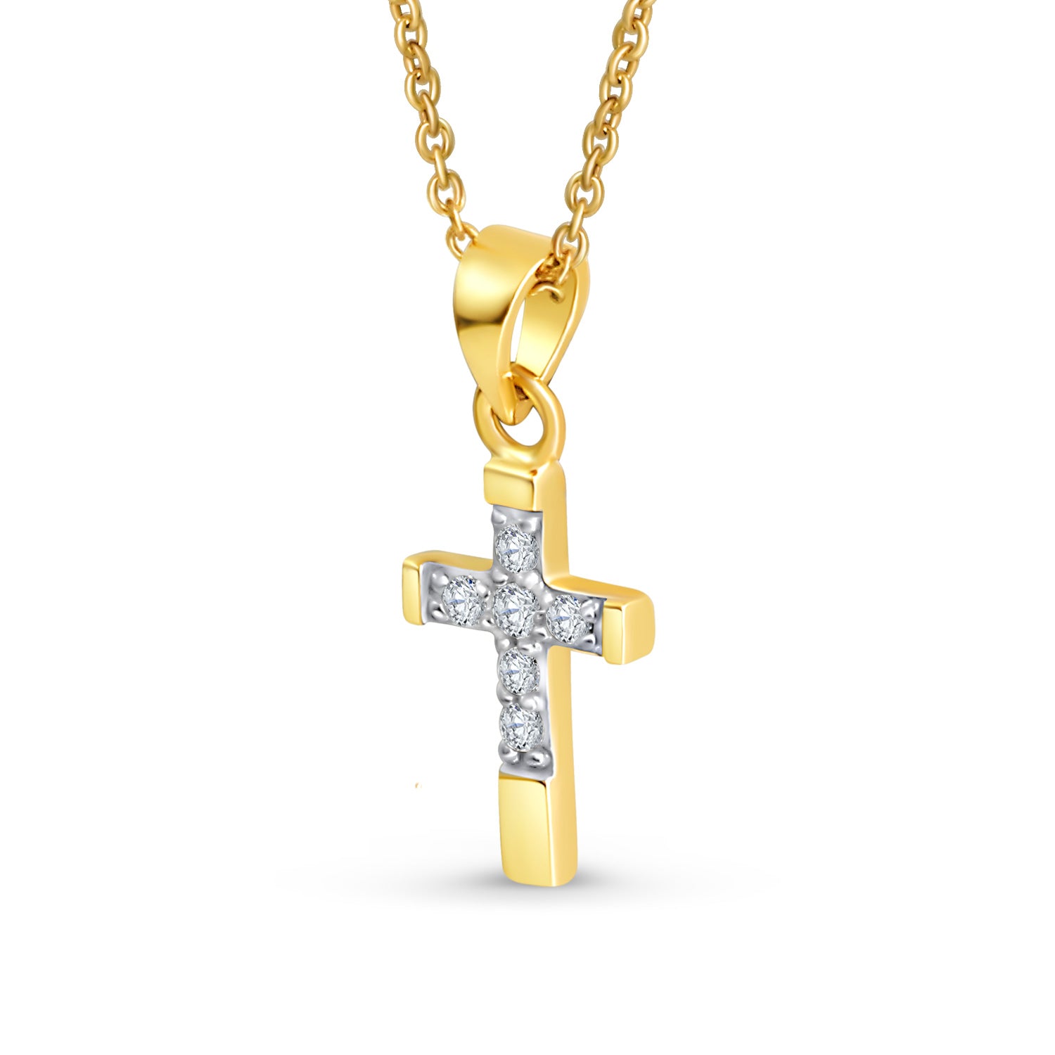 Anhänger „Modern Cross“ – aus 333er Gelbgold