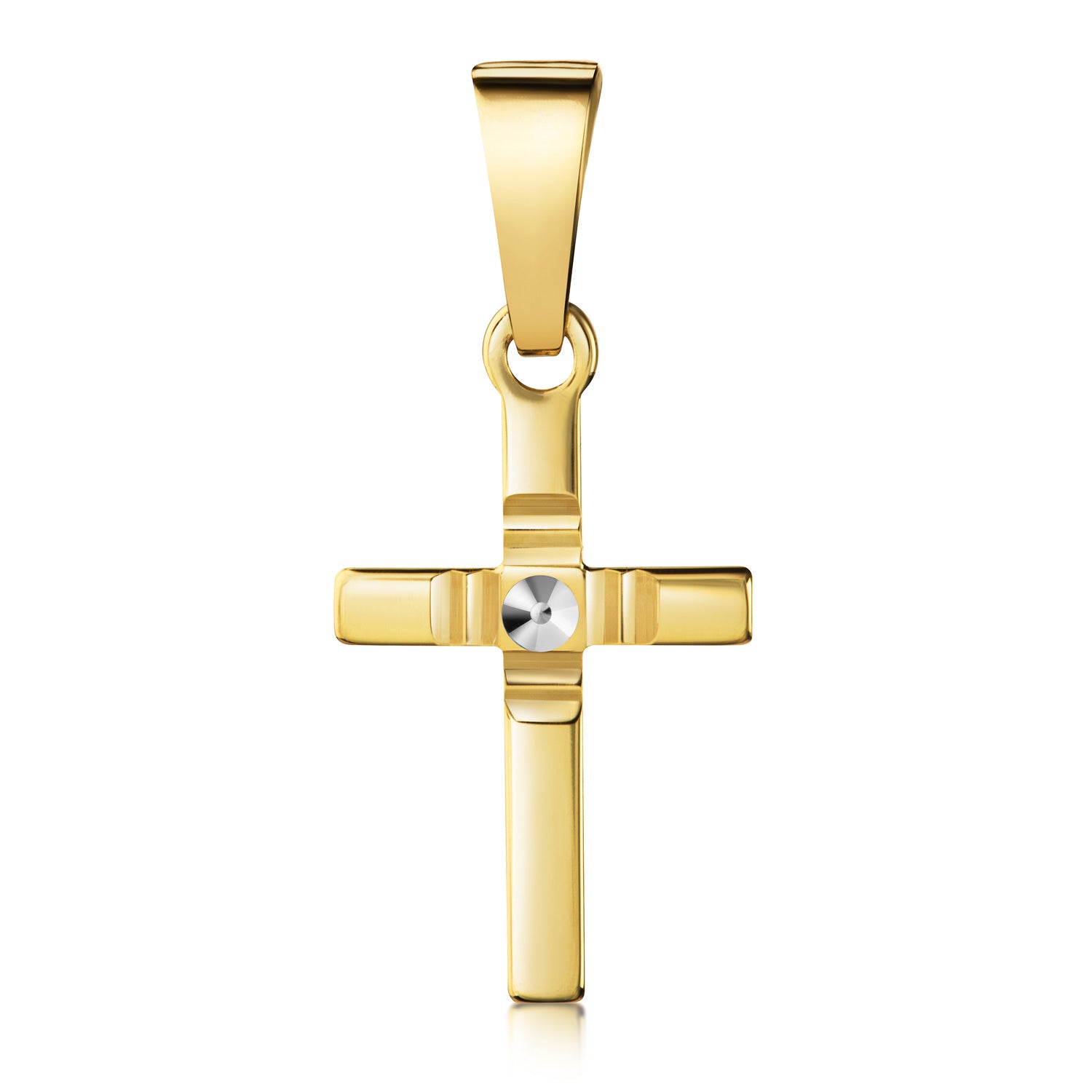 Anhänger „Modern Cross“ – aus 333er Gelbgold
