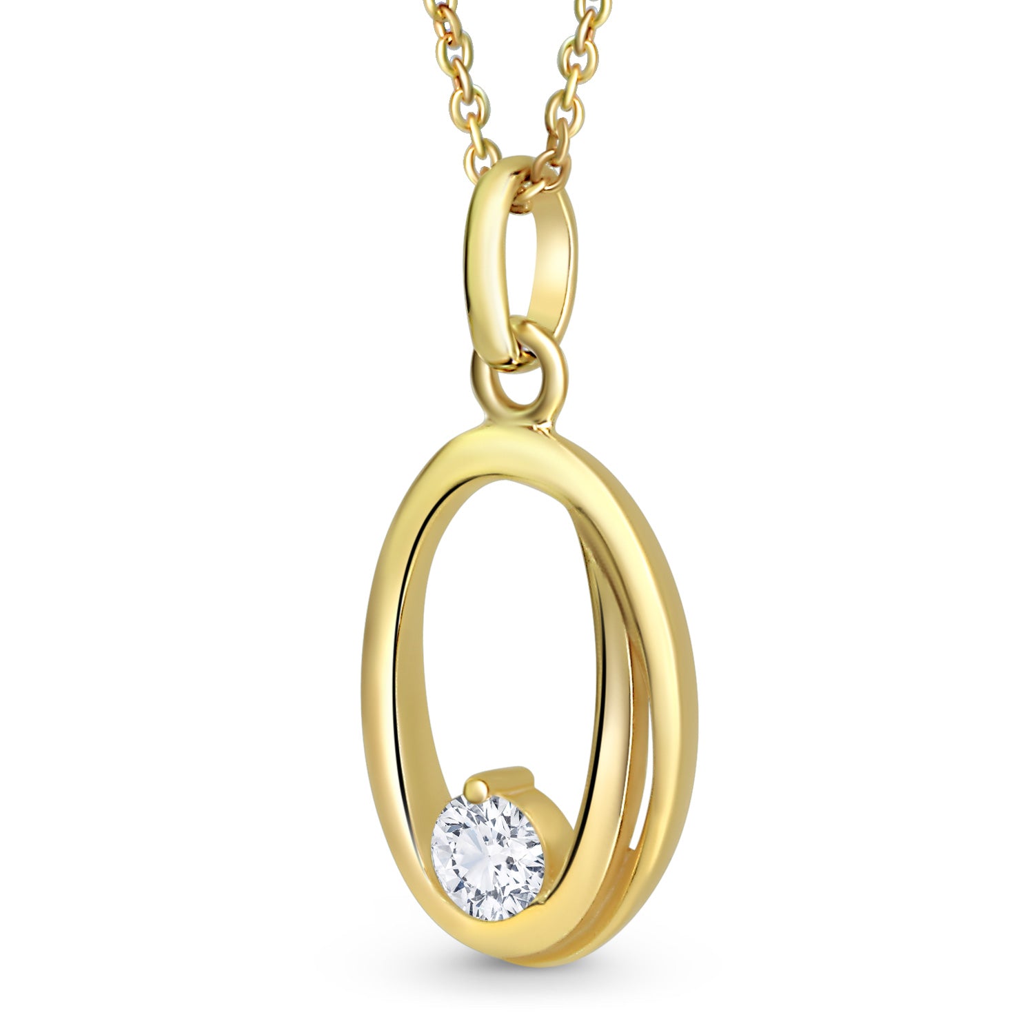 Anhänger „Organic Oval“ – aus 333er Gelbgold