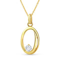Anhänger „Solitaire Aura“ – aus vergoldetem 925er Sterling Silber