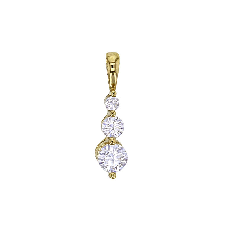 Anhänger „Sparkling Trio“ – aus 375er Gelbgold