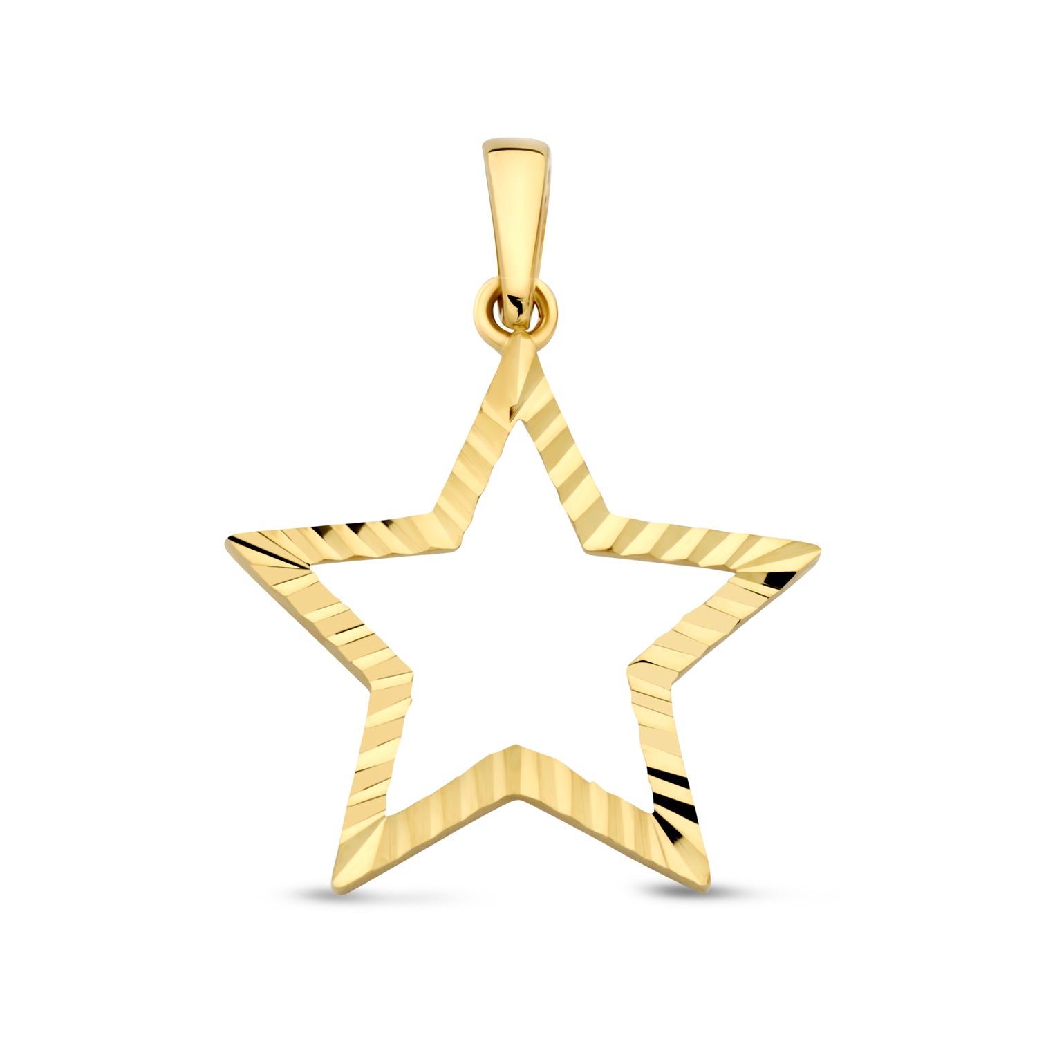 Anhänger „Stellar Glow“ – Diamantierter Stern aus 585er Gelbgold