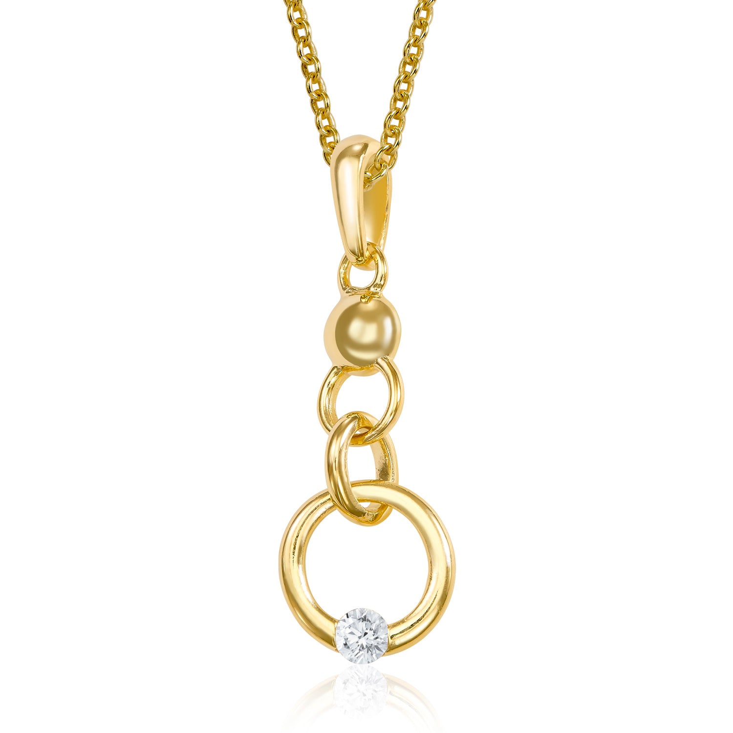 Anhänger „Triple Element“ – aus 333er Gelbgold