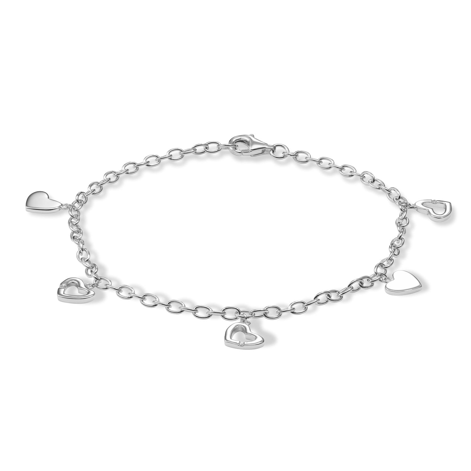 Armband „Arctic Heart Quintet“ – aus rhodiniertem 925er Sterling Silber