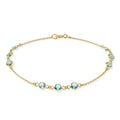Armband „Azure Dew“ – aus vergoldetem 925er Silber