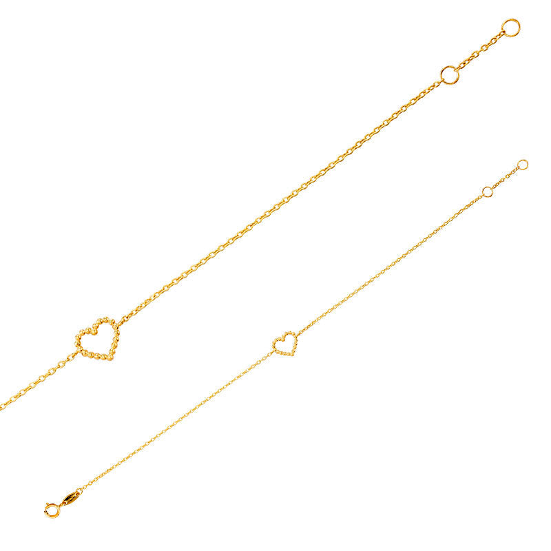 Armband „Beaded Heart“ – 18Kt Gold