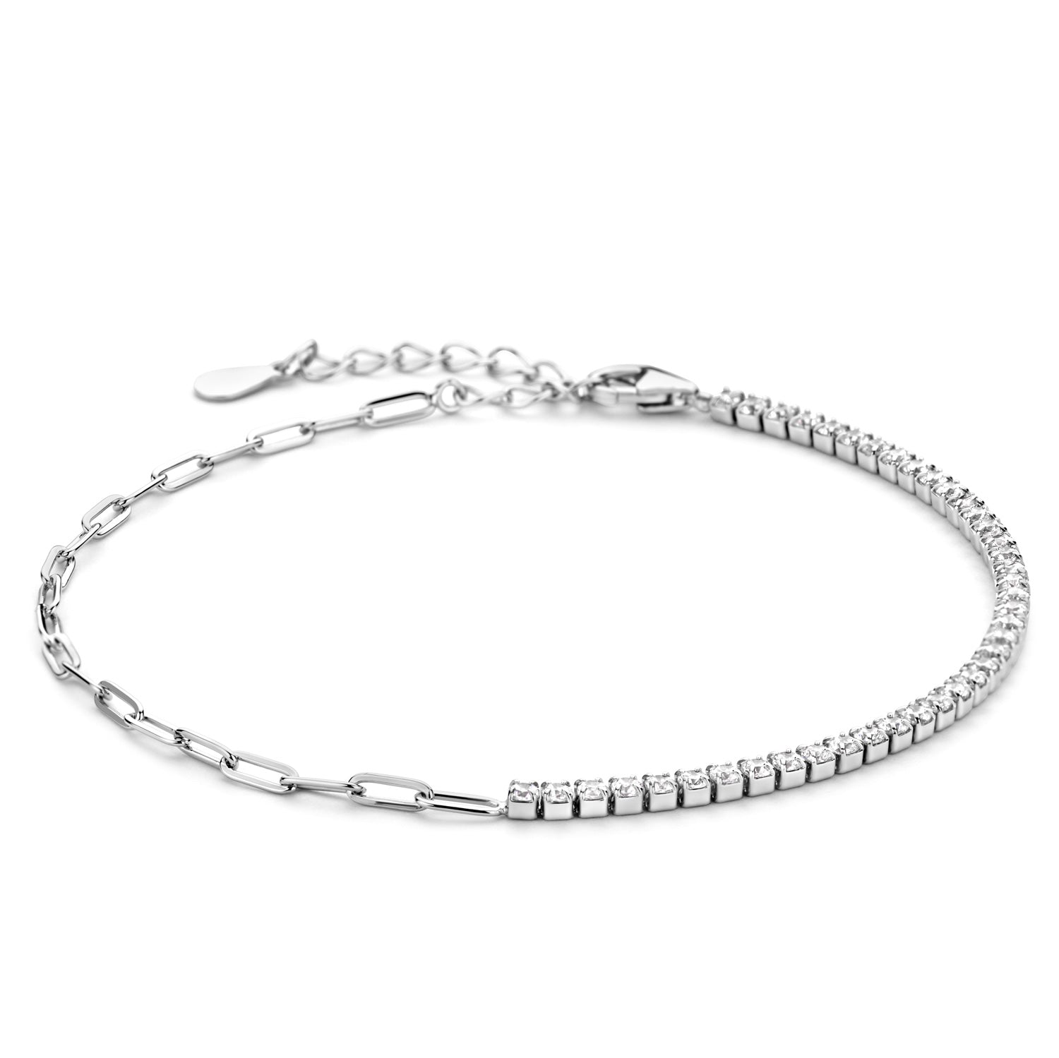 Armband „Duality Shine“ – aus rhodiniertem 925er Sterling Silber