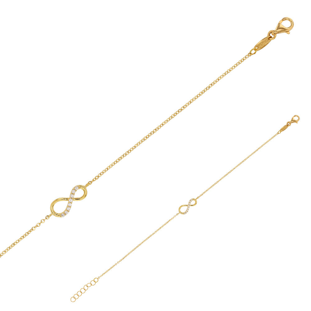 Armkette „Infinite Sparkle“ – aus 375er Gelbgold