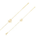 Armkette „Love Script“ – aus 375er Gelbgold