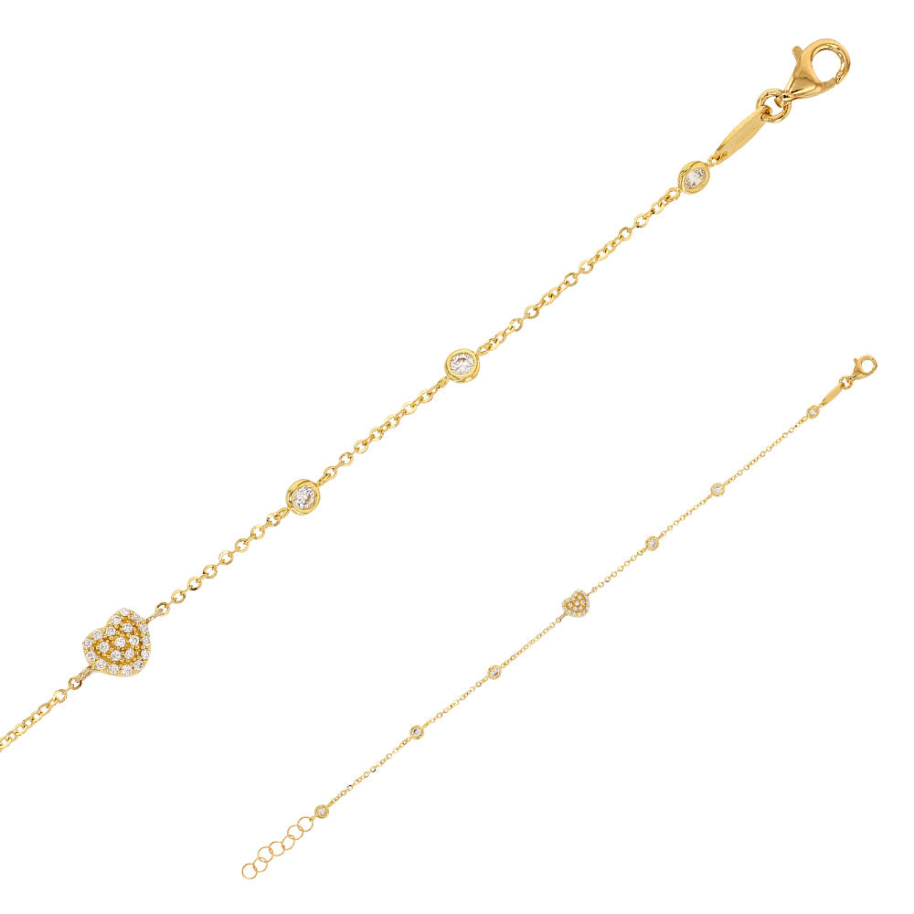 Armkette „Luminous Love“ – aus 375er Gelbgold