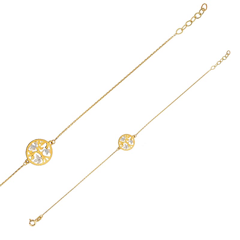 Armkette „Two-Tone Nature“ – aus 375er Gold