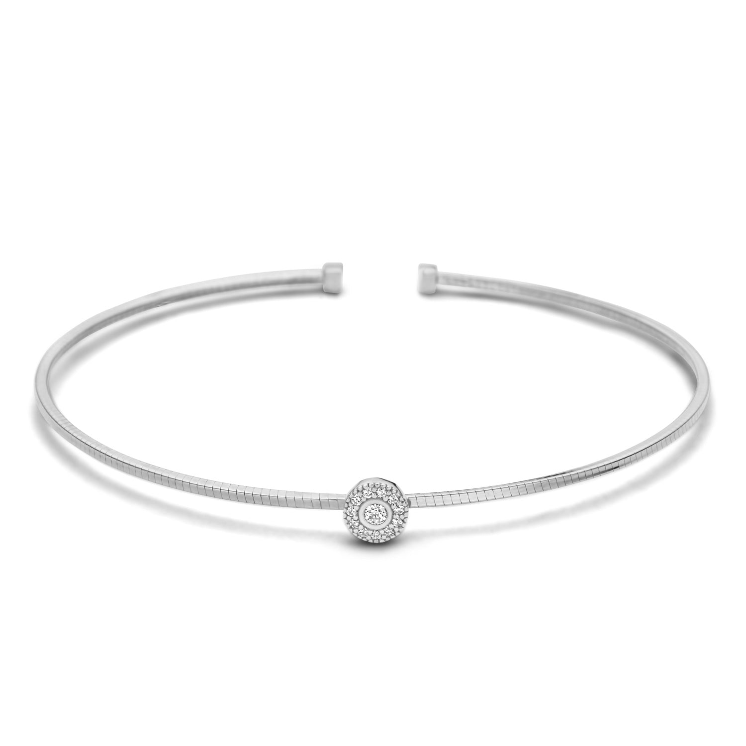 Armspange „Arctic Halo Pure“ – aus rhodiniertem 925er Sterling Silber