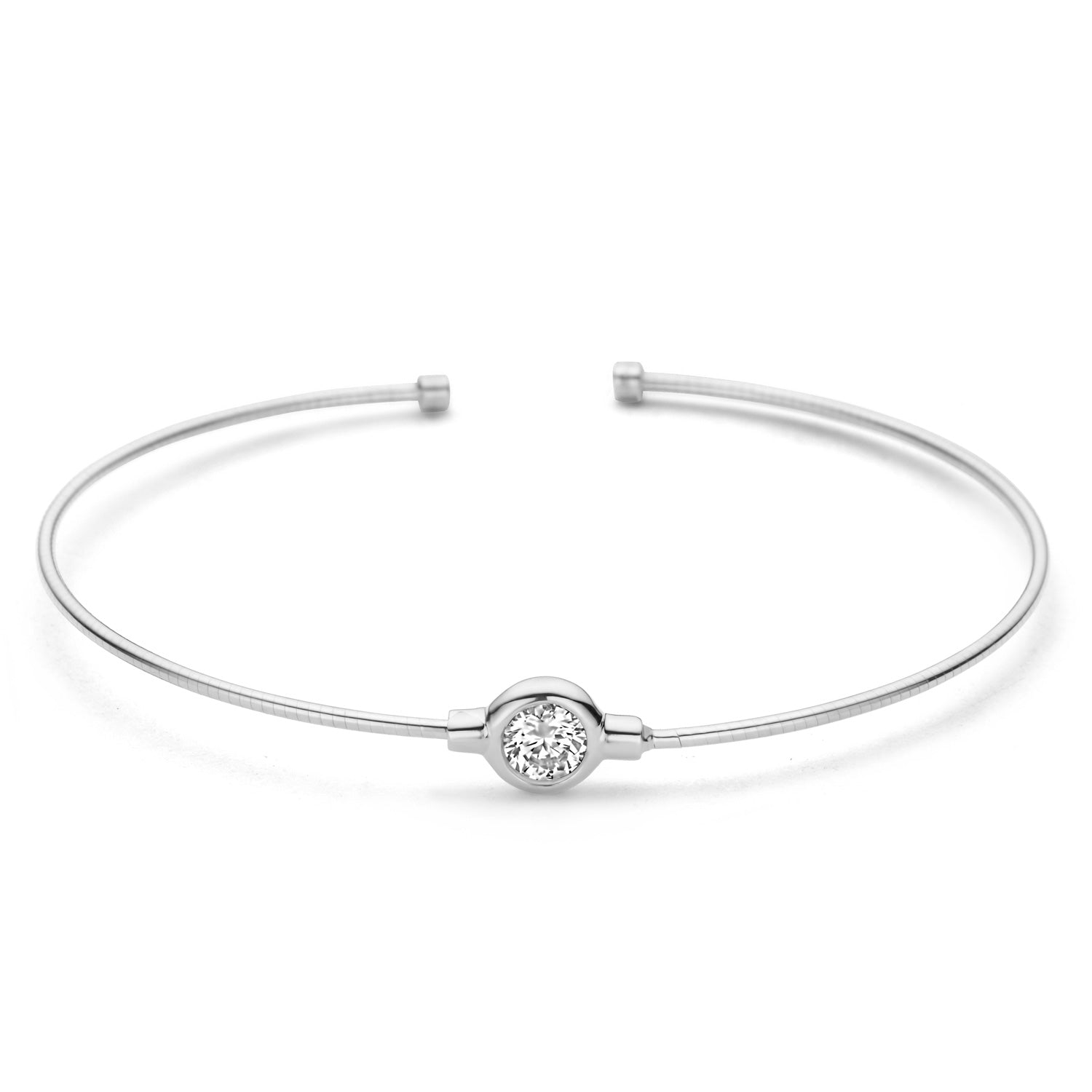 Armspange „Arctic Orbit Minimalist“ – aus rhodiniertem 925er Sterling Silber
