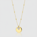 Bicolor-Collier „Golden Heart Disc“ – 375er Gold mit Diamantschliff