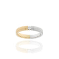 Bicolor-Ring „Duo Satin“ – 14k Weiß- & 590er Roségold matt