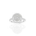 Brillant-Ring „Diamond Disk“ – 590er Weißgold mit 0,83 ct & 71 Brillanten