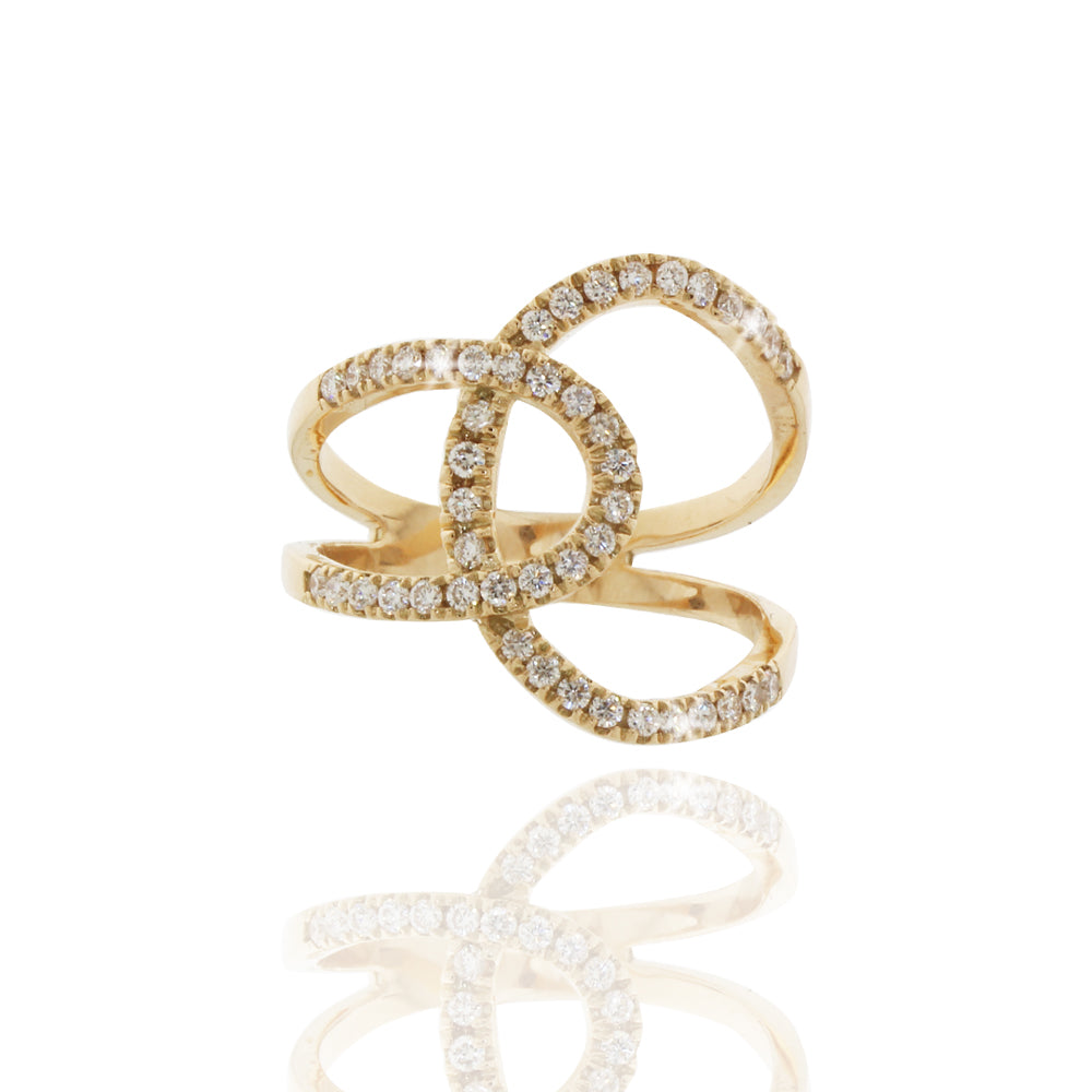 Brillant-Ring „Infinite Loops“ – 585er Roségold mit 0,47ct Diamanten