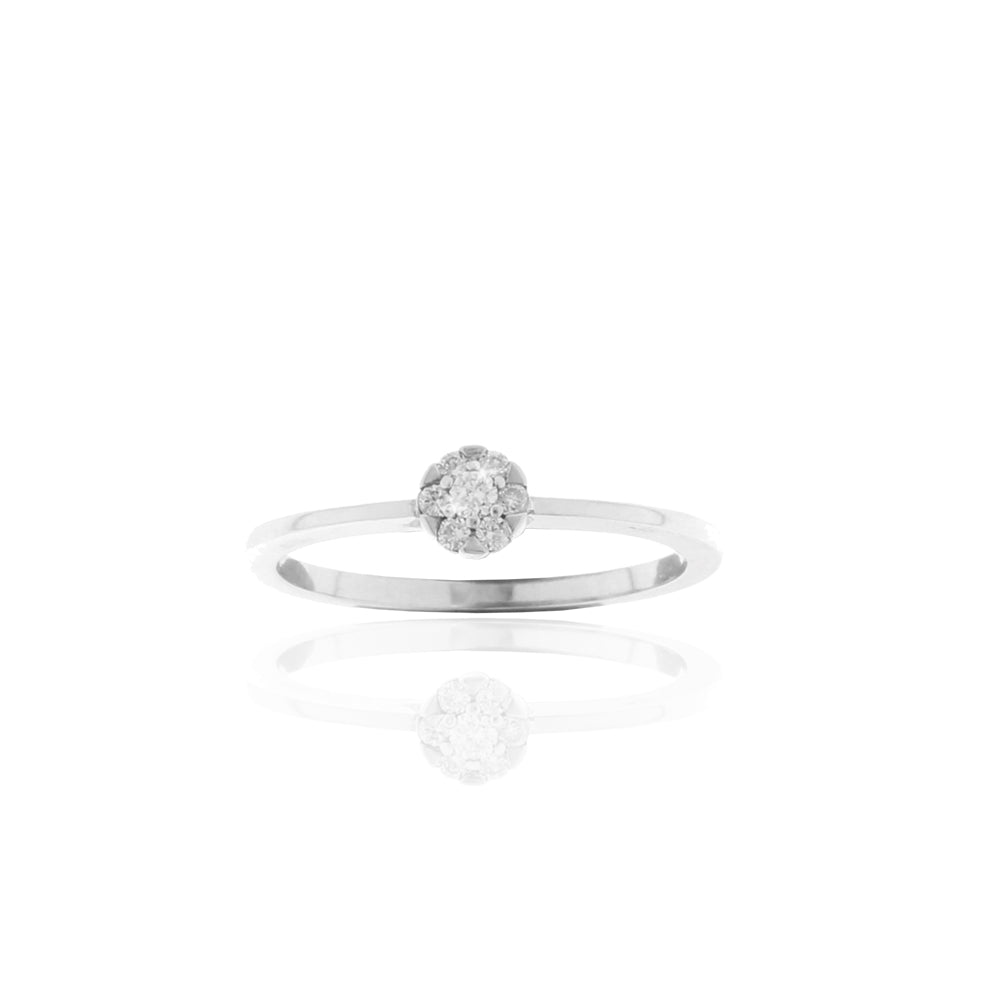 Brillant-Ring „Snowdrop“ – 590er Weißgold mit 0,13 ct