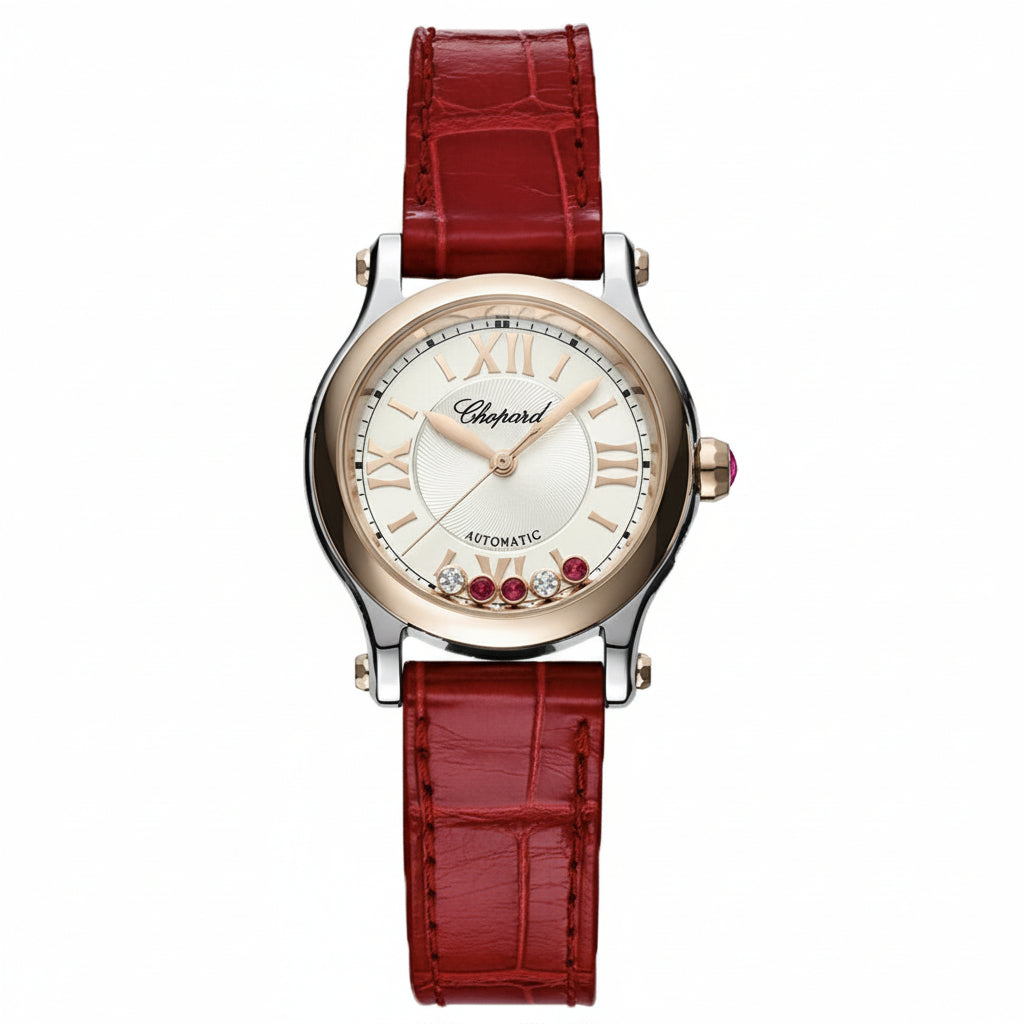 CHOPARD HAPPY SPORT AUTOMATIC – RUBY & RED ALLIGATOR