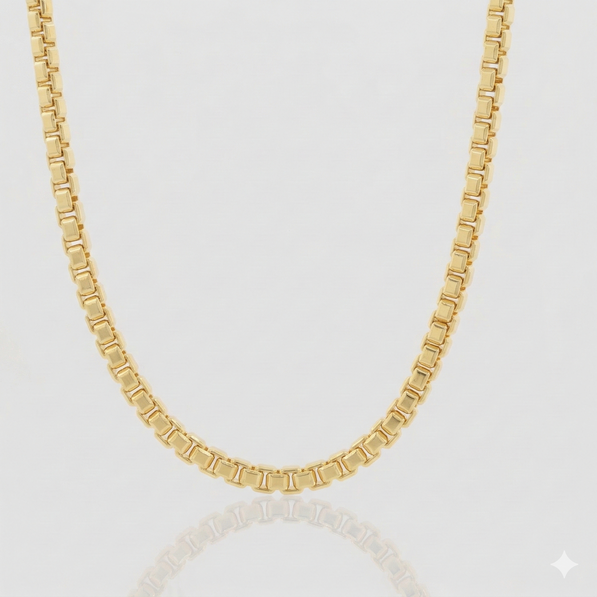 Venezianerkette „Semi-Round“ 1,2 mm – 333er Gelbgold