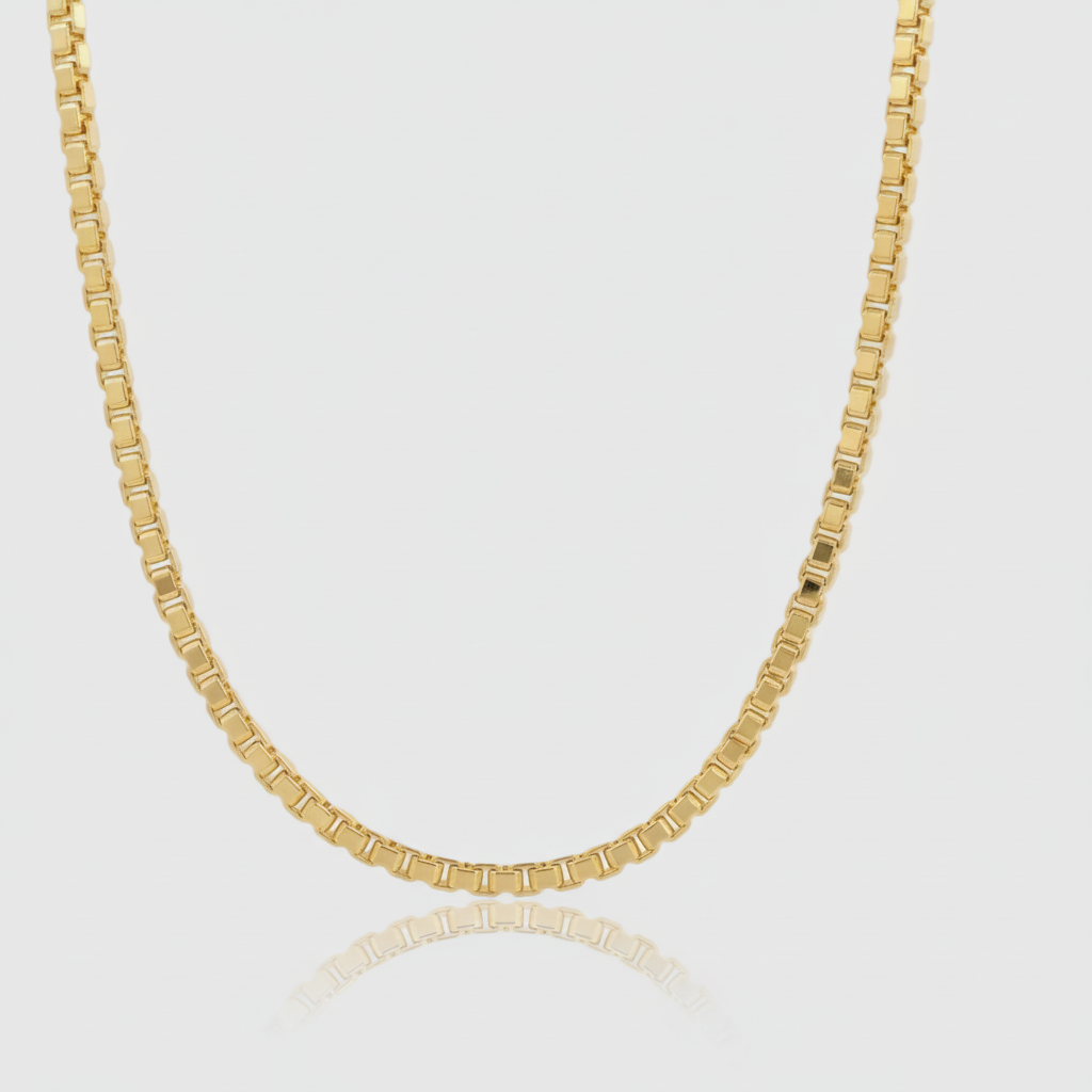 Venezianerkette „Square“ 0,8 mm – 333er Gelbgold