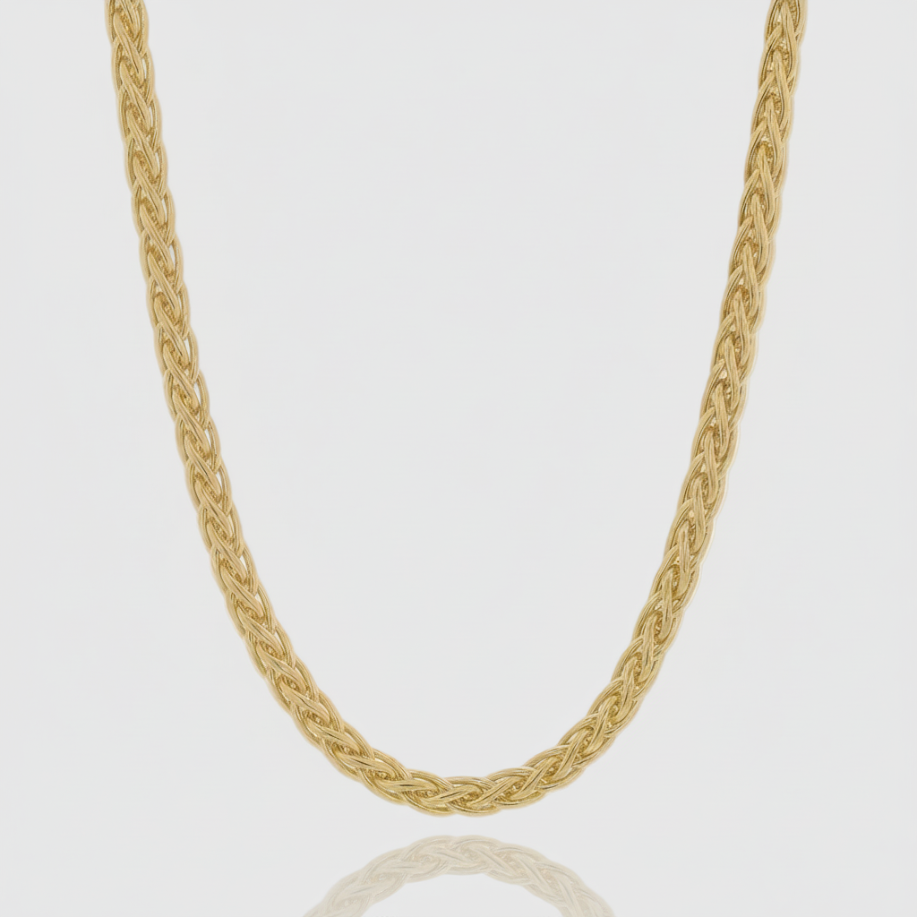 Zopfkette „Triple-Braid“ 1,4 mm – 585er Gelbgold