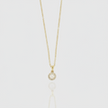 Diamant-Collier „Brillant Halo“ – 14k Gelbgold (0,155 ct)