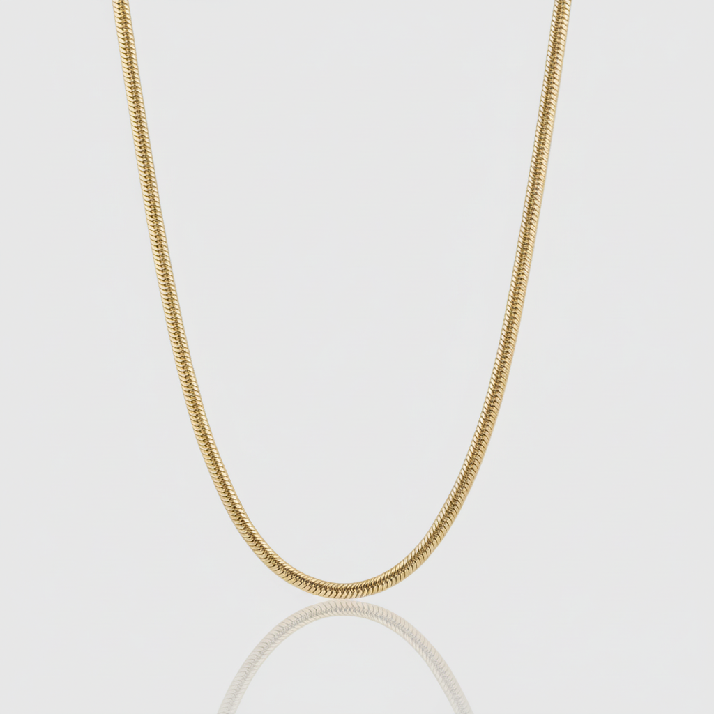 Schlangenkette 1,2 mm – 333er Gelbgold