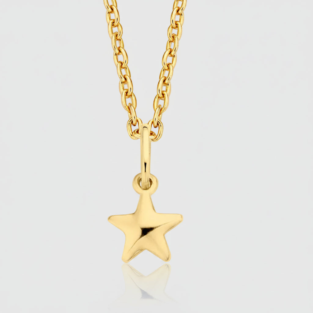 Collier „Little Star“ – 585er Gelbgold mit diamantierter Kette