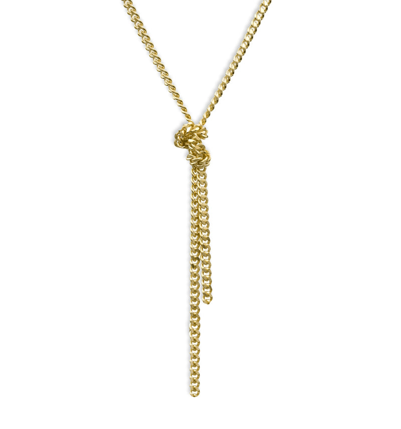 Collier „Adjustable Knot“ – aus 925 Silber, 18k vergoldet