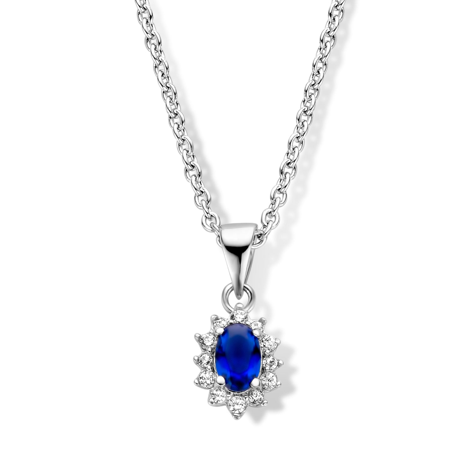 Collier „Azure Sunburst“ – aus 925 Sterling Silber