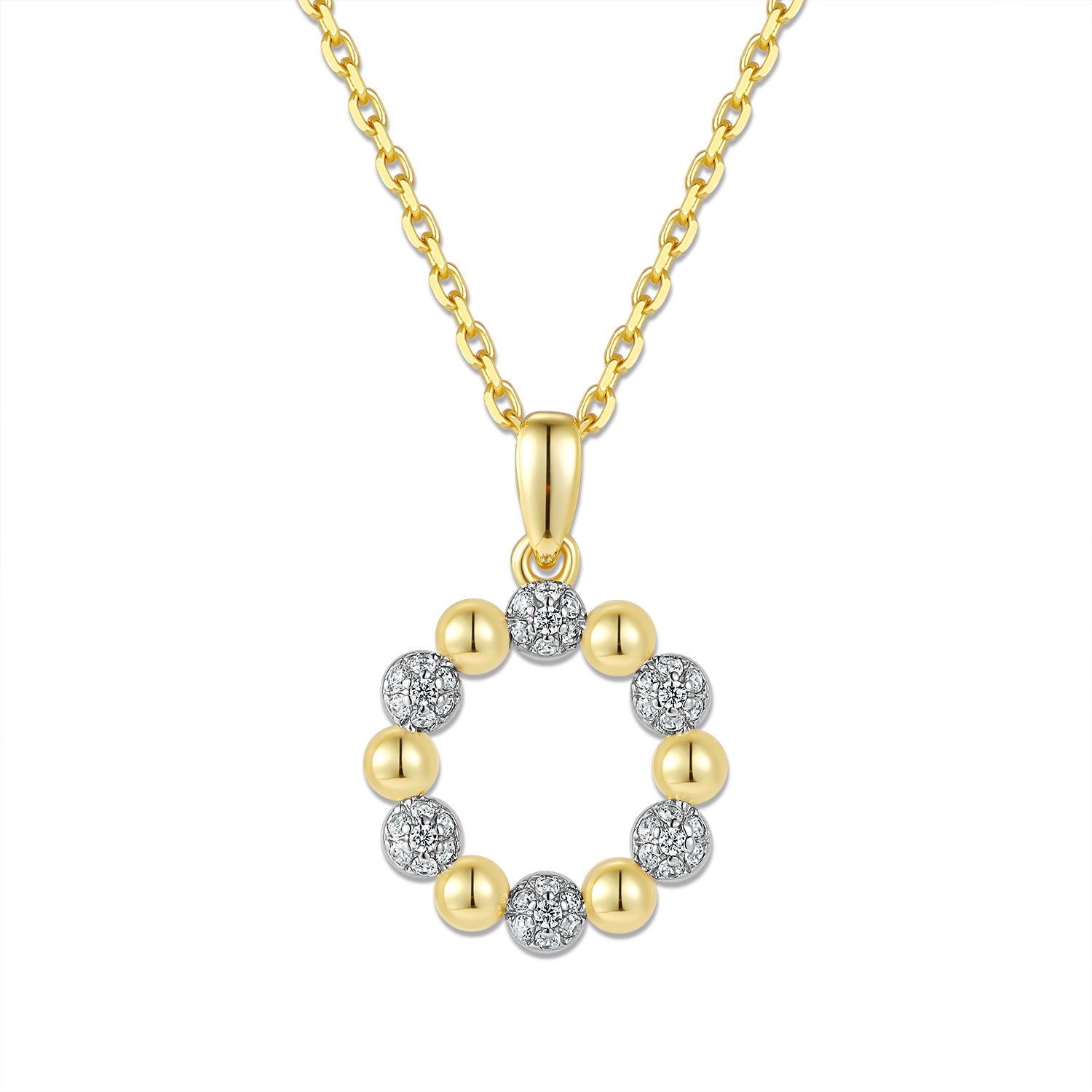 Collier „Beaded Radiance“ – aus 925 Sterling Silber