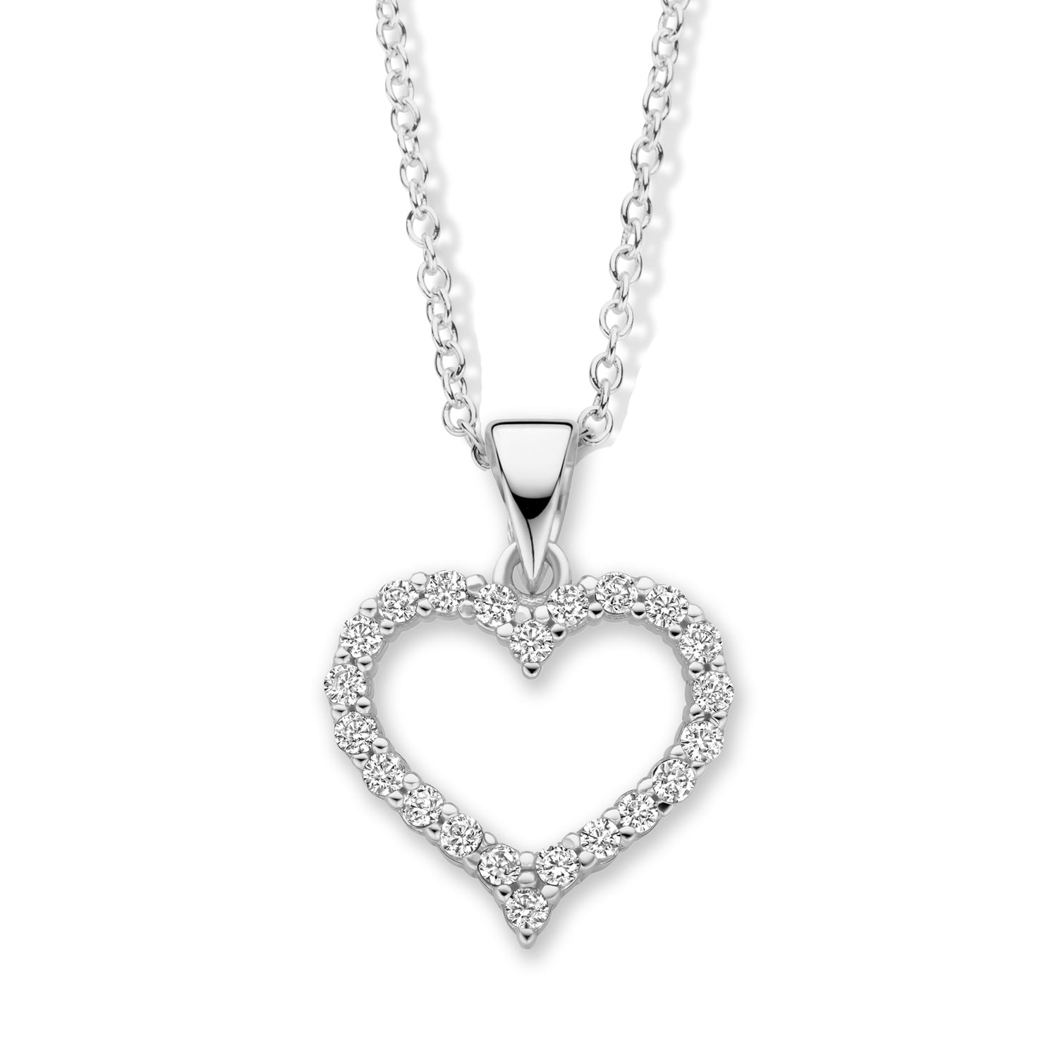 Collier „Crystal Heart“ – aus 925 Sterling Silber