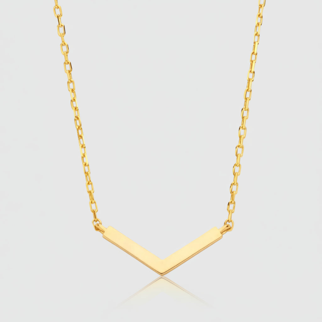 Collier „Geometric Chevron“ – 585er Gelbgold (14Kt)
