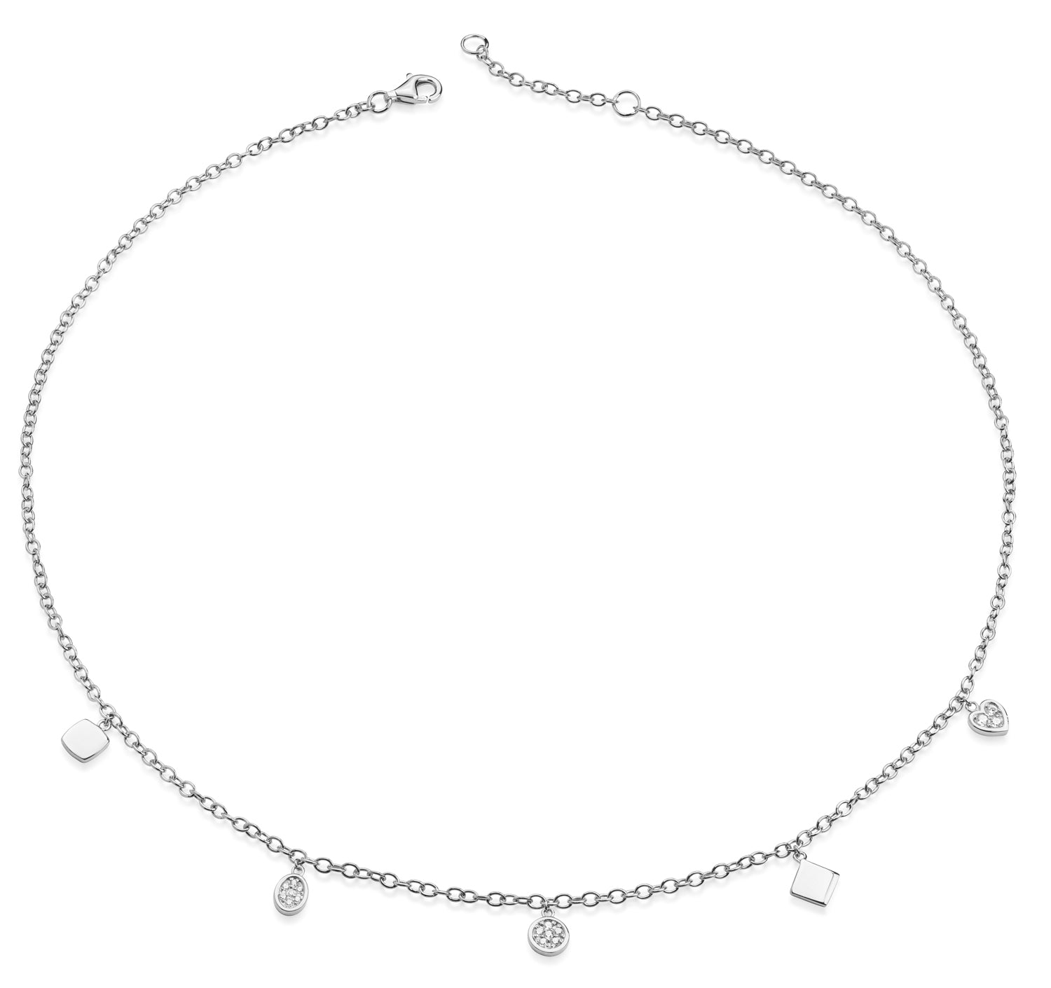 Collier „Geometric Quintet“ – aus 925 Sterling Silber