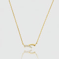 Collier „Golden Arc“ – 585er Gelbgold mit 5 Zirkonia